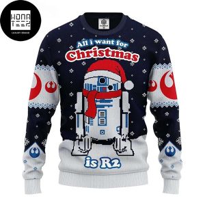 Star Wars All I Want For Christmas Is R2 2023 Ugly Christmas Sweater