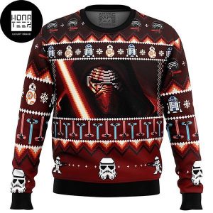Star Wars Awakens Classic Logo Red Light 2023 Ugly Christmas Sweater