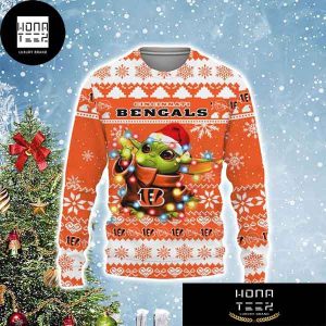 Star Wars Cincinnati Bengals Baby Yoda 2023 Ugly Christmas Sweater