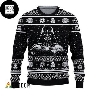 Star Wars Darth Vader Black Pattern Xmas Gifts 2023 Ugly Christmas Sweater