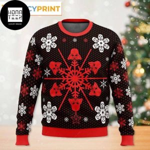 Star Wars Darth Vader Helmet Red Logo 2023 Ugly Christmas Sweater