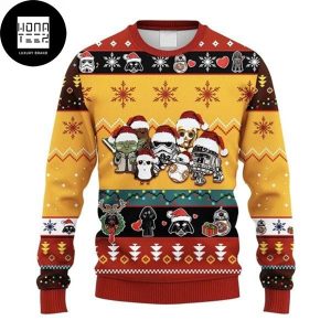 Star Wars Santa Cartoon SW Characters 2023 Ugly Christmas Sweater