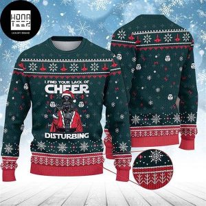 Star Wars Santa Darth Vader I Find Your Lack Of Cheer Disturbing Funny 2023 Ugly Christmas Sweater