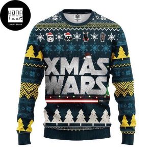 Star Wars Xmas Wars Silve Color 2023 Ugly Christmas Sweater