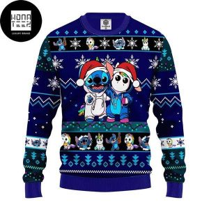 Stitch And Ponny Cute 2023 Ugly Christmas Sweater