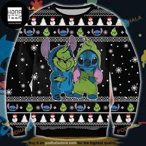 Stitch Grinch And Stitch Funny 2023 Ugly Christmas Sweater