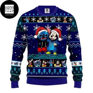 Stitch Merry Stitchmas Mickeymas 2023 Ugly Christmas Sweater