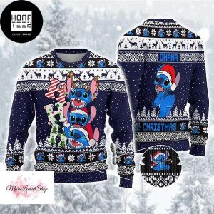 Stitch Sing Hohoho Reindeer Patterns 2023 Ugly Christmas Sweater