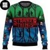 Stranger Things Cycling In The Forest Red And Black 2023 Ugly Christmas Sweater