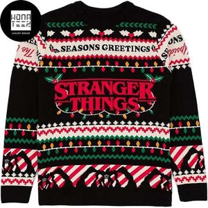 Stranger Things Seasons Greetings 2023 Ugly Christmas Sweater