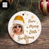 Taylor Swift Funny Face Snowflakes Red And Black 2023 Christmas Ornament
