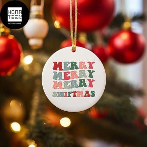 Taylor Swift Merry Merry Merry Swiftmas 2023 Christmas Tree Decorations Ornament