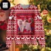 Guns N Roses White Snowflakes Pattern And Pink Color 2023 Ugly Christmas Sweater