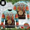 The Beatles And Snoopy Standing Under White Christmas Tree 2023 Ugly Christmas Sweater