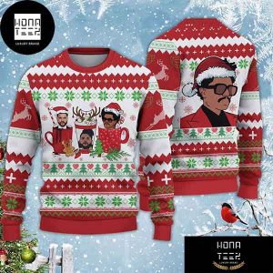 The Weeknd Love Coffee Xmas Gifts 2023 Ugly Christmas Sweater