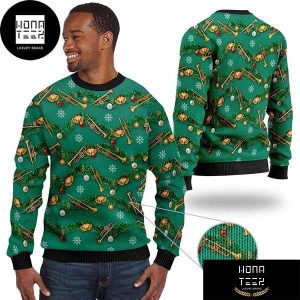 Trumpet With Yellow Bells 2023 Ugly Christmas Sweater