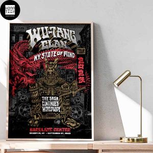 Wu-Tang Clan NY State Of Mind Barclays Center Brooklyn NY September 27 2023 The Saga Continues Worldwide Fan Gifts Home Decor Poster Canvas