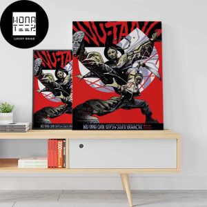 Wu-Tang Clan Seminole Hard Rock Hotel And Casino September 24 2023 Kungfu Red and Black Fan Gifts Home Decor Poster Canvas