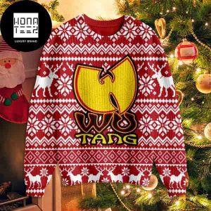 Wu Tang Logo Signature Red And White 2023 Ugly Christmas Sweater
