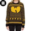 Wu Tang Logo Signature Yellow And Black Xmas Gifts 2023 Ugly Christmas Sweater