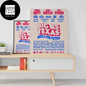 Big As Texas Fest Music And Food Festival May 10-11-12 2024 Fan Gifts Home Decor Poster Canvas
