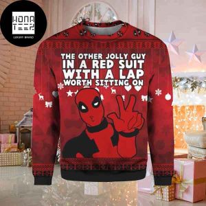 Deadpool Say Hi The Other Jolly Guy In A Red Suit 2023 Ugly Christmas Sweater