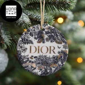 Dior With Tree And Flower Luxury 2023 Christmas Ornament