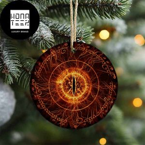 Eye Of Sauron The Lord Of The Rings Logo Signature 2023 Christmas Ornament