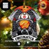 Firefighter Mask Logo Your Name 2023 Christmas Tree Ornament