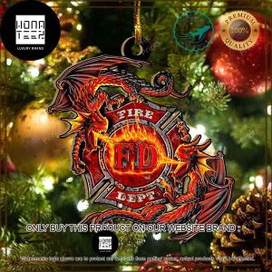 Firefighter Red Dragon 2023 Christmas Tree Ornament