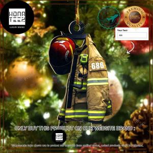 Firefighter Safety Clothings Your Name 2023 Christmas Tree Ornament