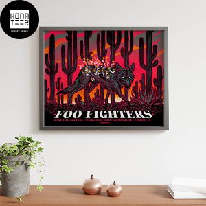 Foo Fighters October 3rd 2023 Talking Stick Resort Amphitheater Phoenix Az Fox And Flowers Fan Gifts Home Decor Poster Canvas