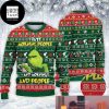 Grinch I Like To Stay In Bed It Is Too Peopley Out Side Xmas Party Gift 2023 Ugly Christmas Sweater