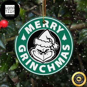 Grinch Merry Christmas Starbuck Style 2023 Christmas Ornament