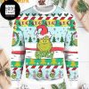 Grinch Santa Funny With Snowflakes Pattern Xmas Party Gifts 2023 Ugly Chistmas Sweater