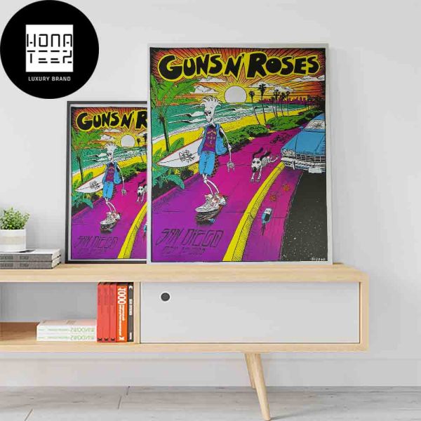 Guns N Roses San Diego October 10 2023 Snapdragon Stadium American Tour Original Version Fan Gifts Home Decor Poster Canvas