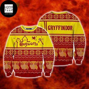 Harry Potter Hogwarts Gryffindor Owl Yellow 2023 Ugly Christmas Sweater