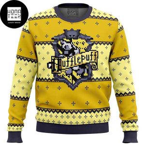 Harry Potter Hufflepuff House Logo Retro 2023 Ugly Christmas Sweater