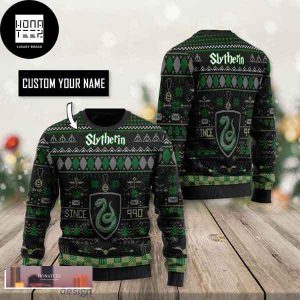 Harry Potter Personalized Slytherin 2023 Ugly Christmas Sweater