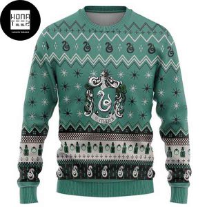 Harry Potter Slytherin Holiday Xmas Gifts 2023 Ugly Christmas Sweater