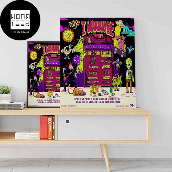 I Wanna Be Tour List Rock Bands And Date 2023 Fan Gifts Home Decor Poster Canvas