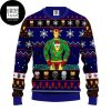 Iron Man Cute Wearing Santa Hat 2023 Ugly Christmas Sweater