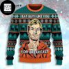 Jeffrey Dahmer I Eat Guys Like You For Breakfast Red And Yellow 2023 Ugly Christmas Sweater