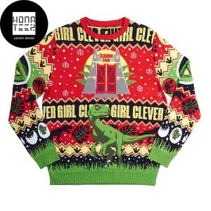 Jurassic Park Girl Clever 2023 Ugly Christmas Sweater