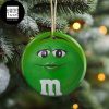 M&M Logo Signature With Snowflakes 2023 Christmas Ornament