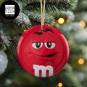 M&M Red Character Hey You 2023 Christmas Ornament