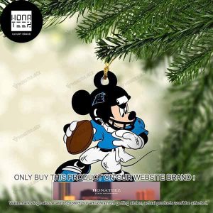 Mickey Mouse X Carolina Panthers 2023 Christmas Ornament