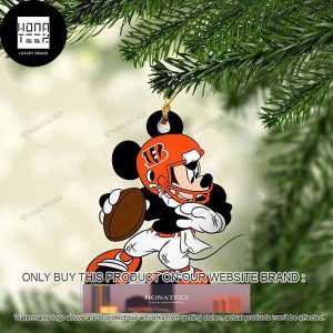 Mickey Mouse X Cincinnati Bengals 2023 Christmas Ornament