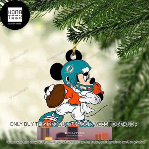 Mickey Mouse X Miami Dolphins 2023 Christmas Ornament