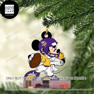 Mickey Mouse X Minnesota Vikings 2023 Christmas Ornament